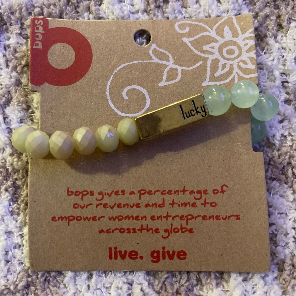 NWT Bops Live Give Bracelet - Lucky